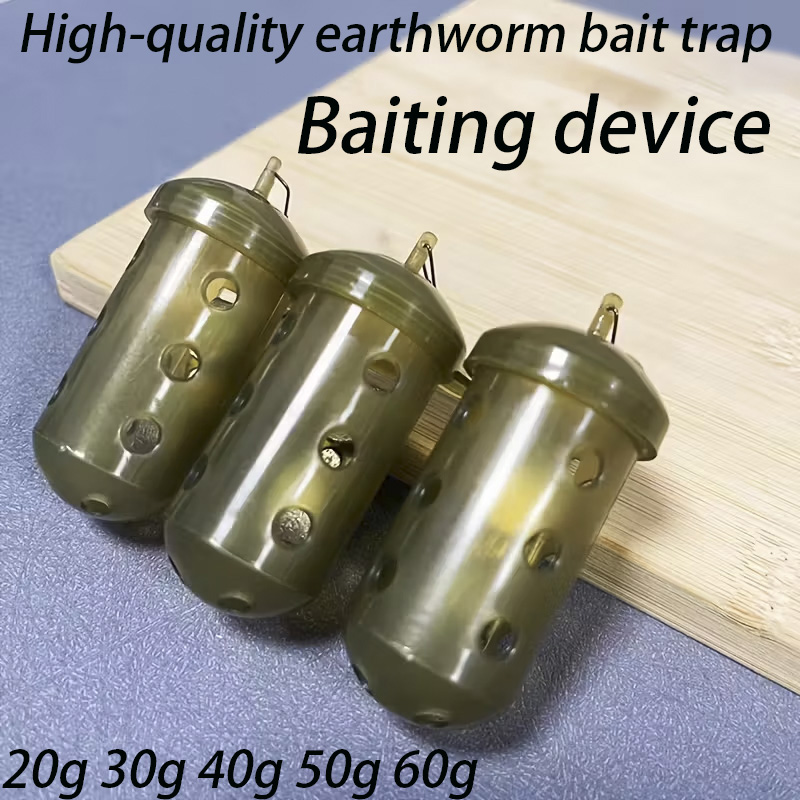 Fishing Line Dispenser - قفص طعم صيد أسطواني، بفتحات تهوية
