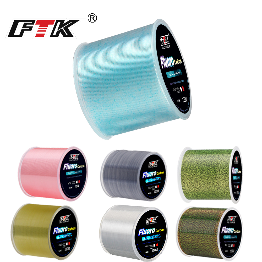 FTK 120 متر خيط صنارة الصيد غي - مراجعة Fluorocarbon Line وسعره