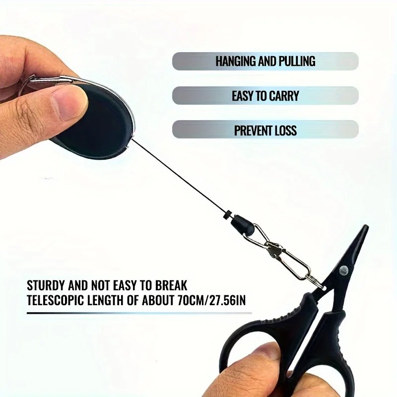مقص صيد محمول مع حبل قابل للسح - مراجعة Fishing Line Cutter وسعره