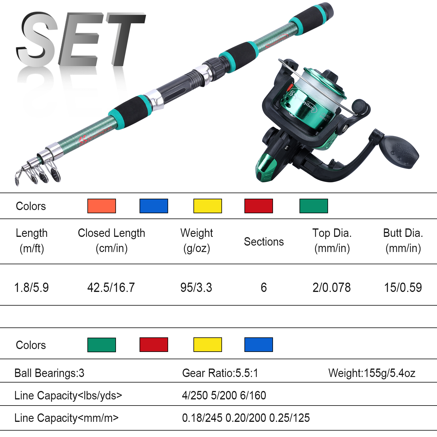 Sougayilang الاطفال قصبة صيد خ - مراجعة Saltwater Line وسعره